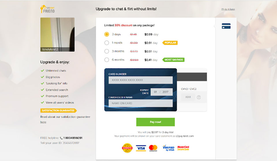 Prices OneNightFriend