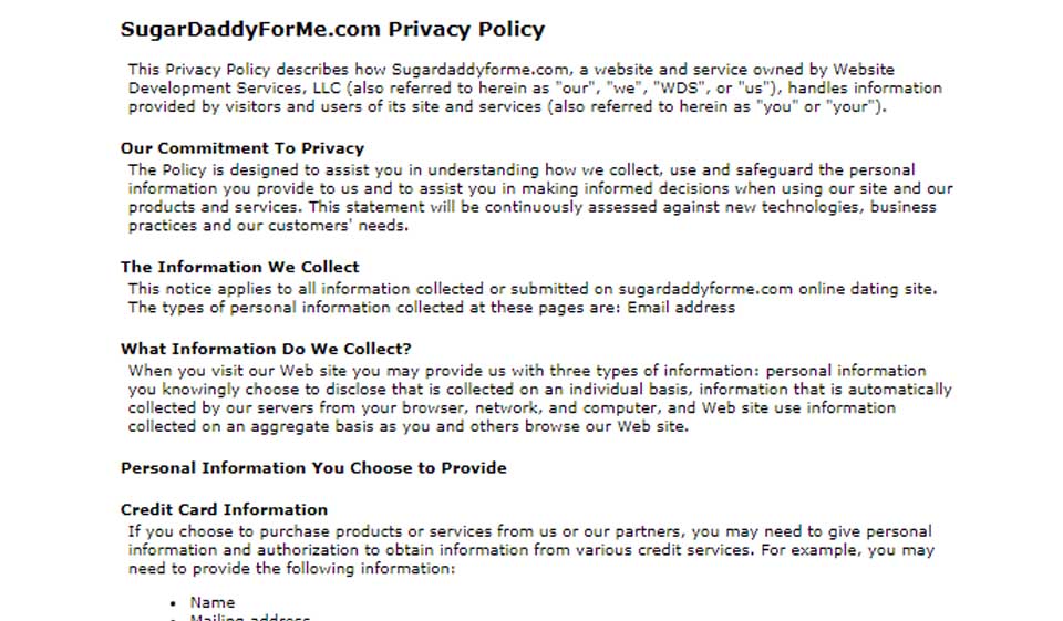 Sicherheit und Schutz auf SugarDaddyForMe