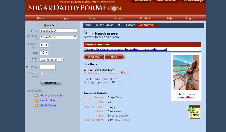 Design und Benutzerfreundlichkeit auf SugarDaddyForMe